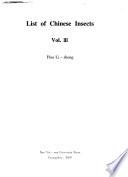 List of Chinese Insects