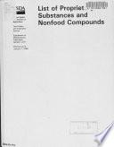 List of Proprietary Substances and Nonfood Compounds Authorized for Use Under USDA Inspection and Grading Programs