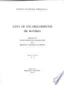 Lista de encabezamientos de materia