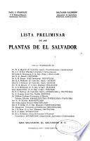 Lista preliminar de las plantas de El Savador