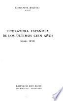 Literatura española de los últimos cien años