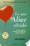 Lo que Alice olvidó