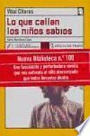 Lo que callan los niños sabios
