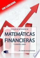 Lo que no se enseña de Matemáticas Financieras y deberías saber
