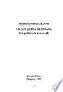 Lo que queda de España