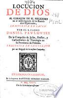 Locucion de Dios al coraçon de el religioso en el retiro sagrado de los exercicios espirituales