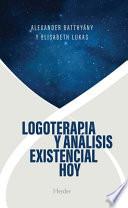 Libro Logoterapia Y Análisis Existencial Hoy