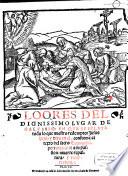 Loores del dignissimo lugar de Calvario