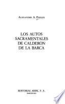 Los autos sacramentales de Calderón de la Barca