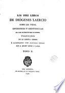 Los Diez libros de Diógenes Laercio sobre las vidas, opiniones y sentencias de los filósofos más ilustres, 2