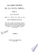 Los Libros poéticos dela Santa Biblia, X