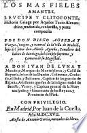 Los Mas Fieles Amantes, Leucippe y Clitofonte, Historia Griega por Aquiles Tacio Alexandrino (etc.)