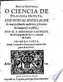 Magia natural. - Trigueros, Diego Perez Estupinan 1649