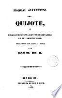 Manual alfabético del Quijote o Colección de pensamientos de Cervantes en su inmortal obra