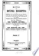 Manual de botánica descriptiva
