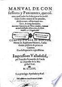 Manual de confessores y penitentes etc