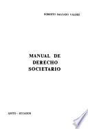Manual de derecho societario
