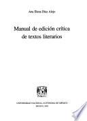 Manual de edición crítica de textos literarios