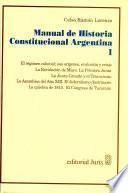 Manual de historia constitucional Argentina