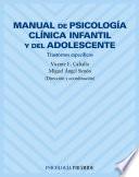 Manual de psicología clínica infantil y del adolescente