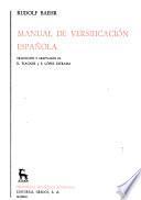 Manual de versificación española