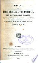 Manual del Derecho Ecclesiástico Universal