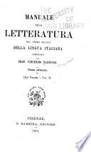 Manuale della letteratura del primo secolo della lingua italiana comp