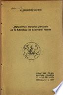 Manuscritos literarios peruanos en la biblioteca de Solórzano Pereira
