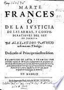 Marte frances o de la iusticia de las armas y confederaciones del rey de Francia