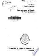 Materiales para la historia de América Latina