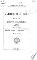 Mathematicae notae