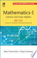 Mathematics-I Calculus and Linear Algebra (BSC-105) (For all branches of Engineering Except CSE)