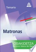 Matronas Del Servicio Vasco de Salud-osakidetza. Temario Ebook