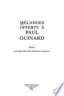 Mélanges offerts à Paul Guinard: without special title