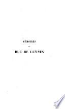 Mémoires du Duc de Luynes sur la cour de Louis XV