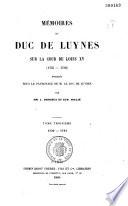 Mémoires du duc de Luynes sur la Cour de Louis XV