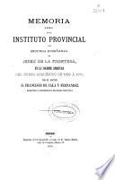 Memoria acerca del estado del Instituto de Segunda Enseñanza de Jerez de la Frontera