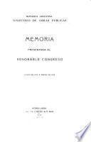 Memoria al Honorable Congreso
