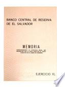 Memoria - Banco Central de Reserva de El Salvador, San Salvador