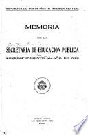 Memoria de educación pública