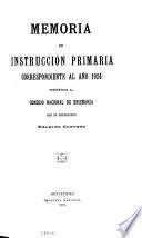 Memoria de Enseñanza Primaria