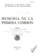 Memoria de la primera comisión
