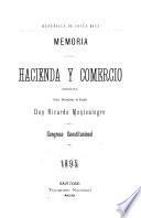Memoria de la Secretaría de Hacienda