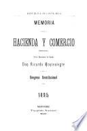 Memoria de la Secretaría de Hacienda y Comercio correspondiente al año ...