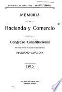Memoria de la Secretaría de Hacienda y Comercio correspondiente al año ...