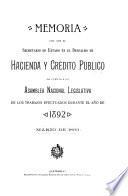 Memoria de la Secretaria de Hacienda y Crédito Público ...