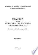 Memoria de la Secretaría de Hacienda y Crédito Público
