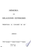 Memoria de relaciones exteriores