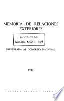 Memoria de relaciones exteriores
