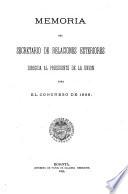 Memoria de relaciones exteriores
